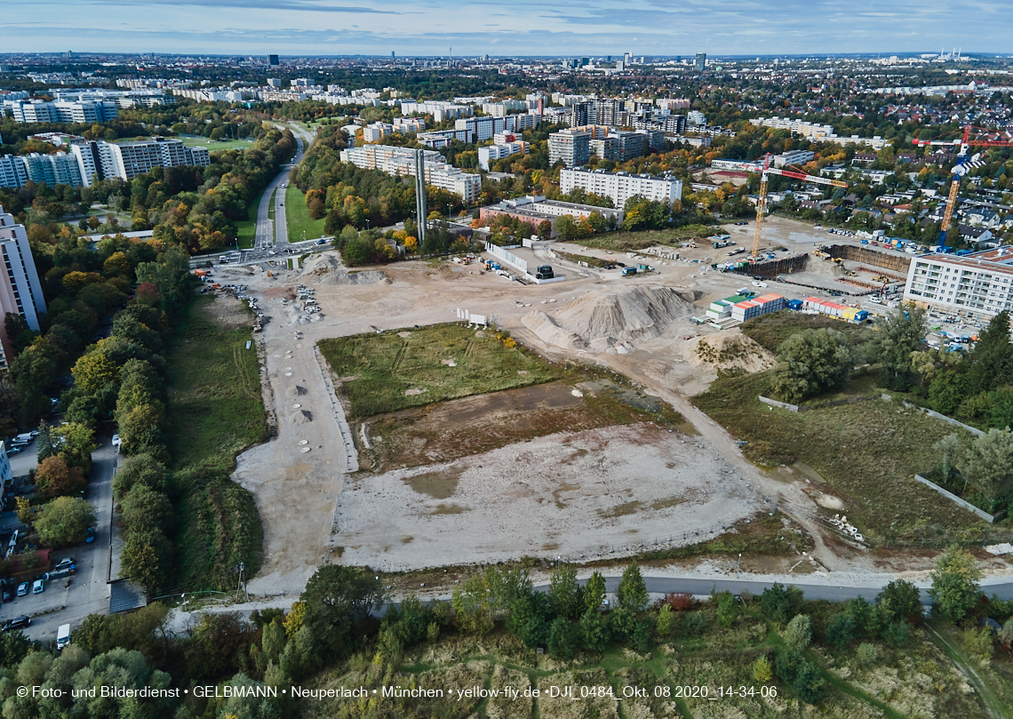 08.10.2020 - Baustelle Alexisquartier und Umgebung in Neuperlach